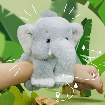 Asian Elephant Stuffed Plush Slap Bracelet